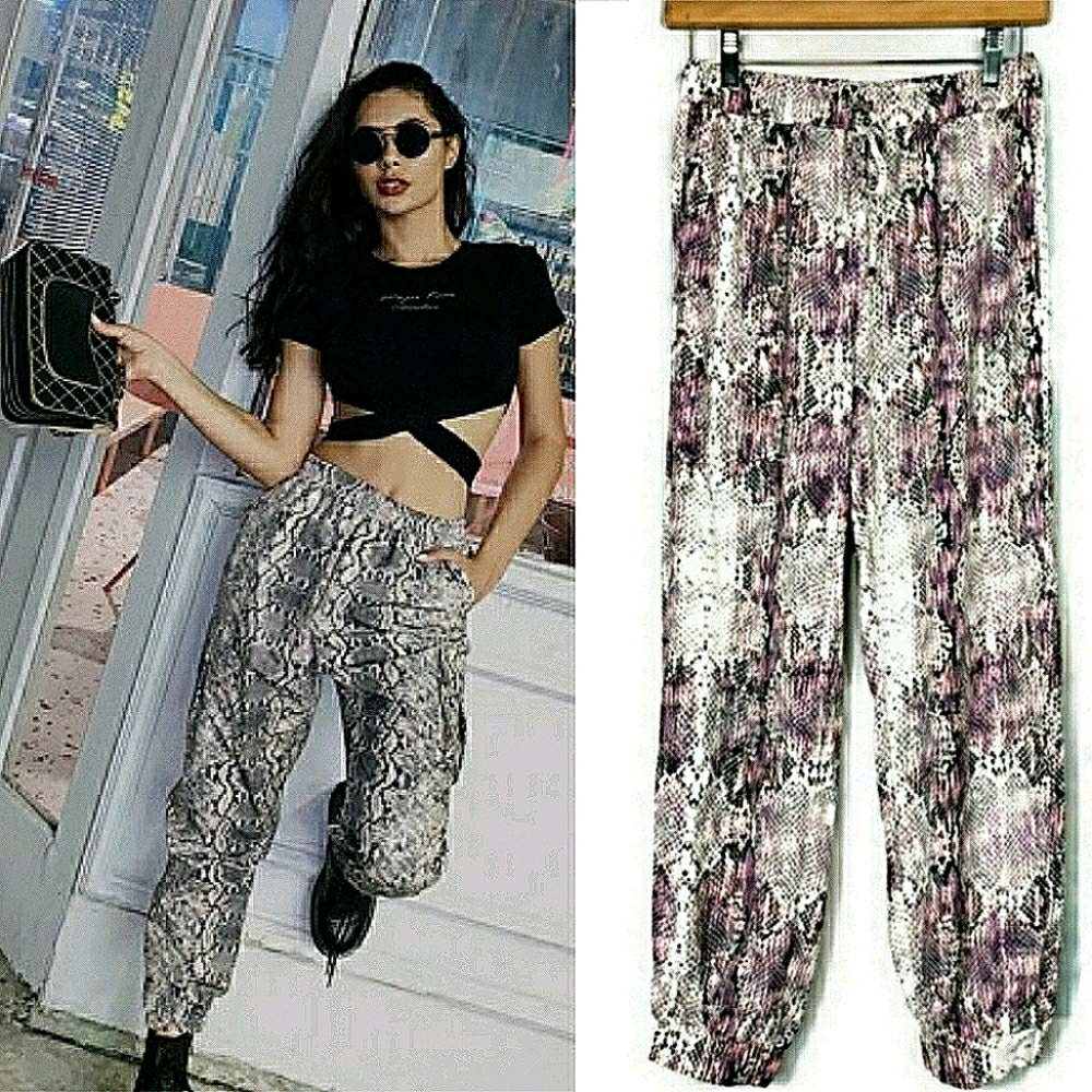Joggerssnake Print Pants Python Xs - image 2